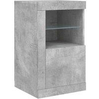 Berkfield Home Side Cabinet with LED Lights Concrete Grey Engineered Wood
