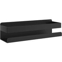 Berkfield Home Shower Shelf Matt Black 23x6.5x6 cm Brushed 304 Stainless Steel