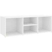 Berkfield Home Shoe Storage Bench White 105x35x35 cm Engineered Wood | Size: 105 x 35 x 35 cm
