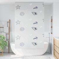 Berkfield Home Shower Roller Blind 130x240 cm Fabric Width 126 cm in Grey