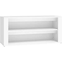 Berkfield Home Shoe Rack White 100x35x45 cm Engineered Wood | Size: 100 x 35 x 45 cm