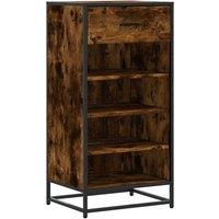 Berkfield Home Shoe Rack Smoked Oak 48x38x97.5 cm Engineered Wood in Brown
