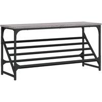 Berkfield Home Shoe Rack Grey Sonoma 90x30x45 cm Engineered Wood | Size: 90 x 30 x 45 cm