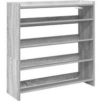 Berkfield Home Shoe Rack Grey Sonoma 80x25x81 cm Engineered Wood | Size: 80 x 25 x 81 cm