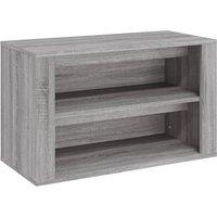 Berkfield Home Shoe Rack Grey Sonoma 75x35x45 cm Engineered Wood | Size: 75 x 35 x 45 cm