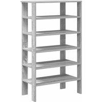 Berkfield Home Shoe Rack Grey Sonoma 61x32x105 cm Engineered Wood | Size: 61 x 32 x 105 cm