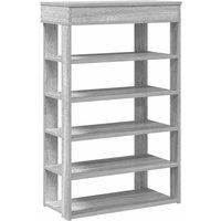 Berkfield Home Shoe Rack Grey Sonoma 60x30x98 cm Engineered Wood | Size: 60 x 30 x 98 cm