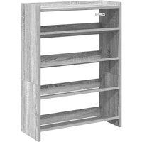 Berkfield Home Shoe Rack Grey Sonoma 60x25x81 cm Engineered Wood | Size: 60 x 25 x 81 cm