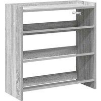 Berkfield Home Shoe Rack Grey Sonoma 60x25x62 cm Engineered Wood | Size: 60 x 25 x 62 cm
