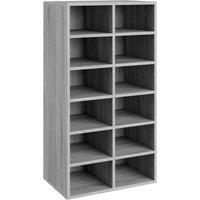 Berkfield Home Shoe Rack Grey Sonoma 54x34x100.5 cm Engineered Wood