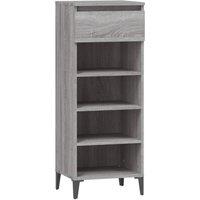 Berkfield Home Shoe Rack Grey Sonoma 40x36x105 cm Engineered Wood | Size: 40 x 36 x 105 cm