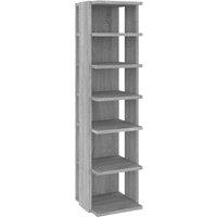 Berkfield Home Shoe Rack Grey Sonoma 27.5x27x102 cm Engineered Wood