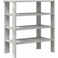 Berkfield Home Shoe Rack Concrete Grey 61x32x70 cm Engineered Wood | Size: 61 x 32 x 70 cm