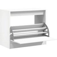 Berkfield Home Shoe Cabinet White 80x42x69 cm Engineered Wood | Size: 80 x 42 x 69 cm