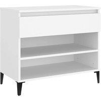 Berkfield Home Shoe Cabinet White 70x36x60 cm Engineered Wood | Size: 70 x 36 x 60 cm