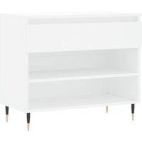 Berkfield Home Shoe Cabinet White 70x36x60 cm Engineered Wood | Size: 70 x 36 x 60 cm