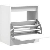 Berkfield Home Shoe Cabinet White 60x42x69 cm Engineered Wood | Size: 60 x 42 x 69 cm