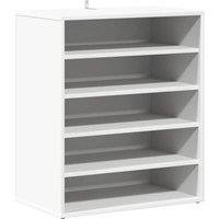 Berkfield Home Shoe Cabinet White 60x35x70 cm Engineered Wood | Size: 60 x 35 x 70 cm