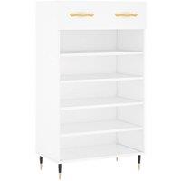 Berkfield Home Shoe Cabinet White 60x35x105 cm Engineered Wood | Size: 60 x 35 x 105 cm