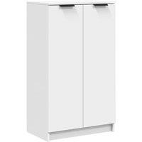 Berkfield Home Shoe Cabinet White 59x35x100 cm Engineered Wood | Size: 59 x 35 x 100 cm