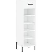 Berkfield Home Shoe Cabinet White 30x35x105 cm Engineered Wood | Size: 30 x 35 x 105 cm