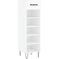 Berkfield Home Shoe Cabinet White 30x35x105 cm Engineered Wood | Size: 30 x 35 x 105 cm