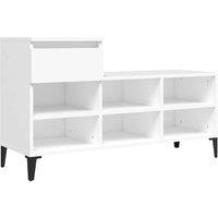 Berkfield Home Shoe Cabinet White 102x36x60 cm Engineered Wood | Size: 102 x 36 x 60 cm