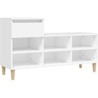 Berkfield Home Shoe Cabinet White 102x36x60 cm Engineered Wood | Size: 102 x 36 x 60 cm