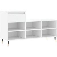 Berkfield Home Shoe Cabinet White 102x36x60 cm Engineered Wood | Size: 102 x 36 x 60 cm