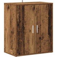 Berkfield Home Shoe Cabinet Old Wood 60x35x70 cm Engineered Wood in Brown | Size: 60 x 35 x 70 cm