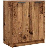 Berkfield Home Shoe Cabinet Old Wood 59x35x70 cm Engineered Wood in Brown | Size: 59 x 35 x 70 cm