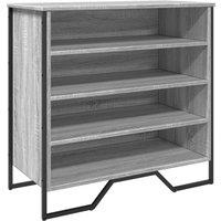 Berkfield Home Shoe Cabinet Grey Sonoma 80x38x78 cm Engineered Wood | Size: 80 x 38 x 78 cm
