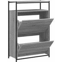 Berkfield Home Shoe Cabinet Grey Sonoma 75x34x112 Engineered Wood