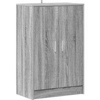 Berkfield Home Shoe Cabinet Grey Sonoma 60x35x92 cm Engineered Wood | Size: 60 x 35 x 92 cm