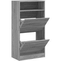 Berkfield Home Shoe Cabinet Grey Sonoma 60x34x116 Engineered Wood