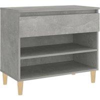 Berkfield Home Shoe Cabinet Concrete Grey 70x36x60 cm Engineered Wood | Size: 70 x 36 x 60 cm