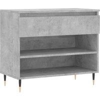Berkfield Home Shoe Cabinet Concrete Grey 70x36x60 cm Engineered Wood | Size: 70 x 36 x 60 cm