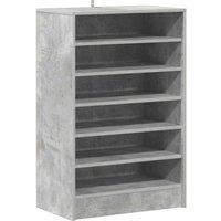 Berkfield Home Shoe Cabinet Concrete Grey 60x35x92 cm Engineered Wood | Size: 60 x 35 x 92 cm