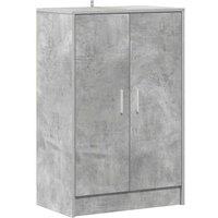 Berkfield Home Shoe Cabinet Concrete Grey 60x35x92 cm Engineered Wood | Size: 60 x 35 x 92 cm