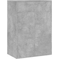 Berkfield Home Shoe Cabinet Concrete Grey 60x35x84 cm Engineered Wood | Size: 60 x 35 x 84 cm