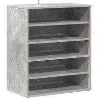 Berkfield Home Shoe Cabinet Concrete Grey 60x35x70 cm Engineered Wood | Size: 60 x 35 x 70 cm