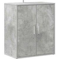 Berkfield Home Shoe Cabinet Concrete Grey 60x35x70 cm Engineered Wood | Size: 60 x 35 x 70 cm