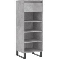 Berkfield Home Shoe Cabinet Concrete Grey 40x36x105 cm Engineered Wood | Size: 40 x 36 x 105 cm