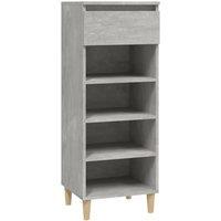 Berkfield Home Shoe Cabinet Concrete Grey 40x36x105 cm Engineered Wood | Size: 40 x 36 x 105 cm