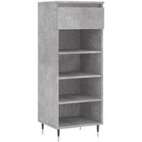 Berkfield Home Shoe Cabinet Concrete Grey 40x36x105 cm Engineered Wood | Size: 40 x 36 x 105 cm