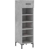 Berkfield Home Shoe Cabinet Concrete Grey 30x35x105 cm Engineered Wood | Size: 30 x 35 x 105 cm