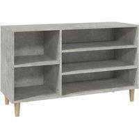 Berkfield Home Shoe Cabinet Concrete Grey 102x36x60 cm Engineered Wood | Size: 102 x 36 x 60 cm