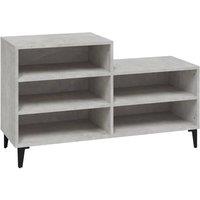 Berkfield Home Shoe Cabinet Concrete Grey 102x36x60 cm Engineered Wood | Size: 102 x 36 x 60 cm