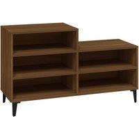 Berkfield Home Shoe Cabinet Brown Oak 102x36x60 cm Engineered Wood | Size: 102 x 36 x 60 cm