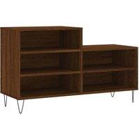 Berkfield Home Shoe Cabinet Brown Oak 102x36x60 cm Engineered Wood | Size: 102 x 36 x 60 cm